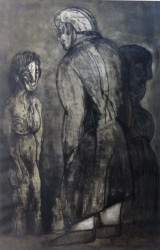 José Luis Cuevas, México, 1934. Serie Suite Madrileña, aguatinta y aguafuerte, 121 x 80 cms. 1987  (21)